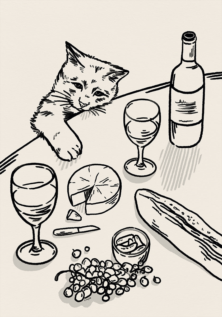 Cheeky Cat in black Plakat - Posterbox