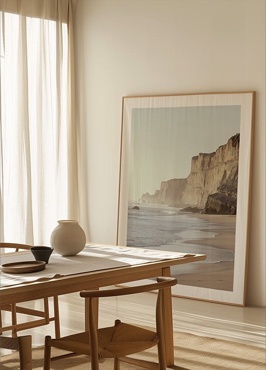 Pastel Coastline with Cliffs Beach (NEW) - Posterbox