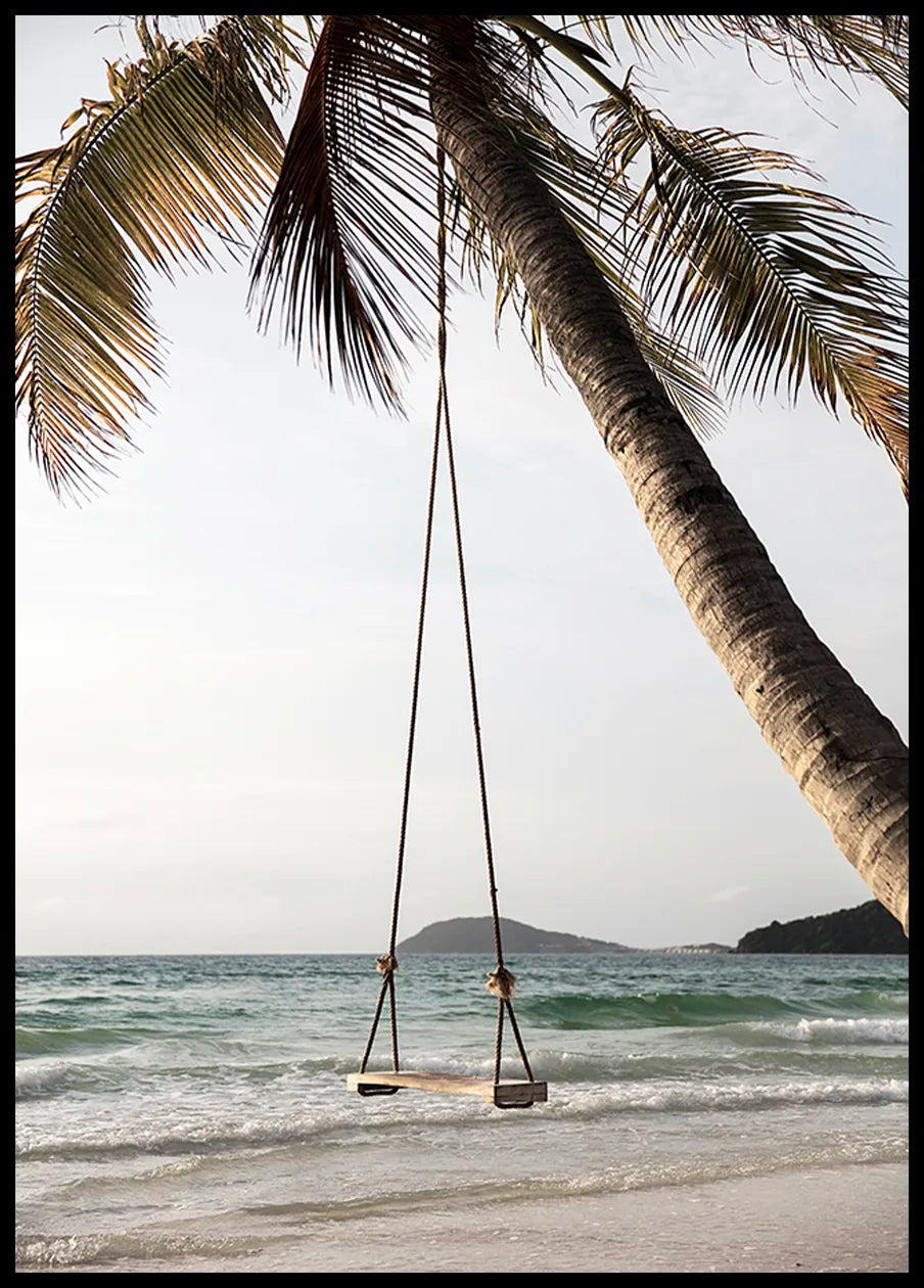 Palm Tree With Swing Poster - Posterbox.no