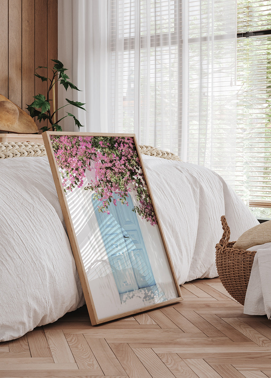 Pink Flower Door Poster - Posterbox.no