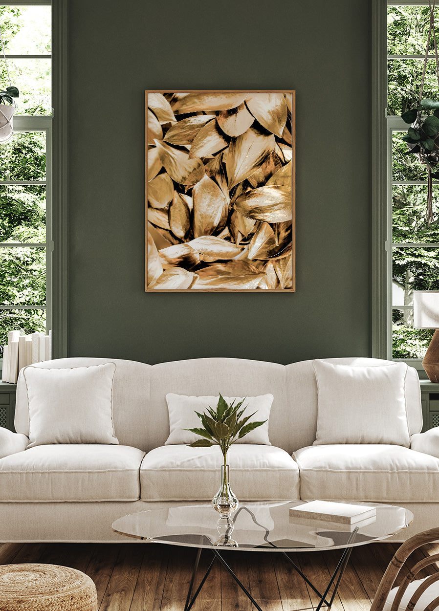 Gold Leaves Poster - Posterbox.no