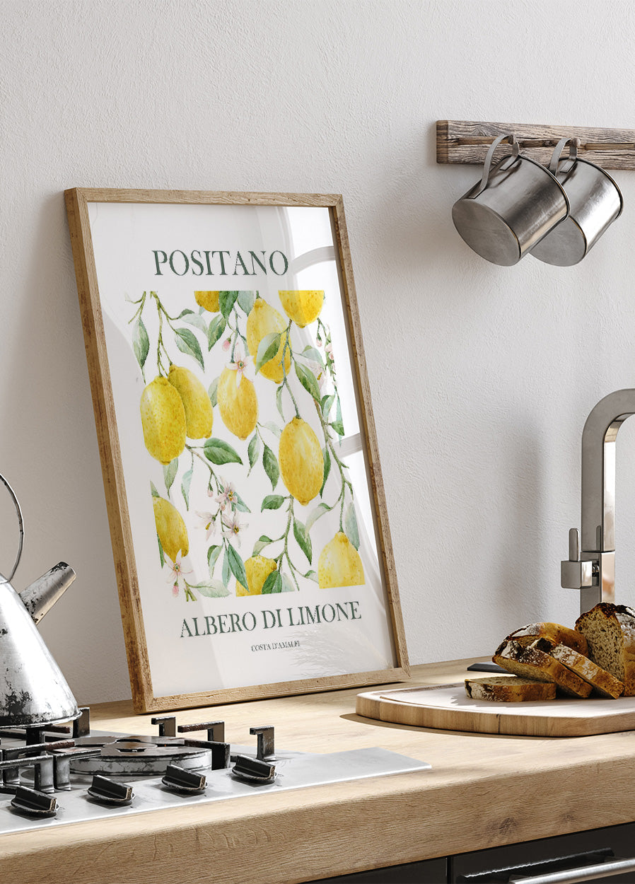 Positano Lemon Poster - Posterbox.no