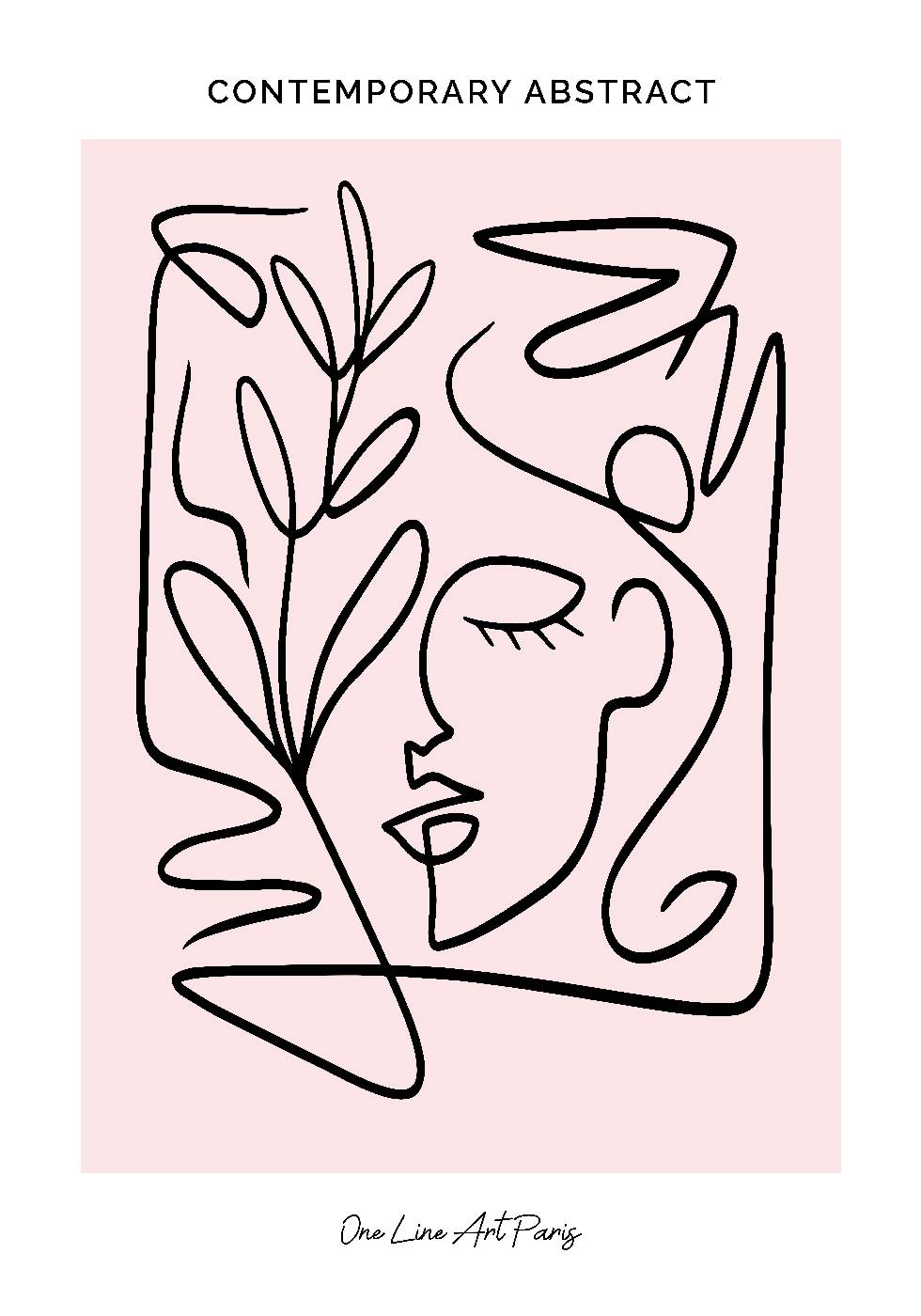 Contemporary Abstract Face 661 Poster - Posterbox.no