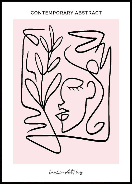 Contemporary Abstract Face 661 Poster - Posterbox.no