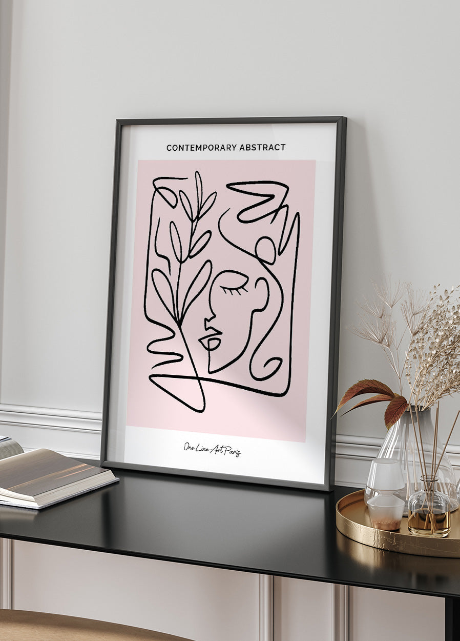 Contemporary Abstract Face 661 Poster - Posterbox.no