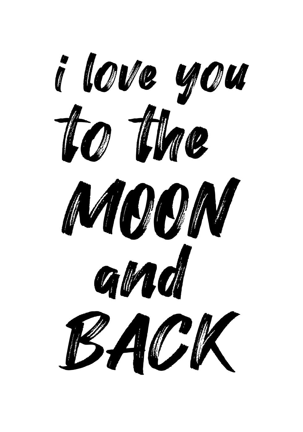 Love you to the moon and back nursery quote Poster - Posterbox.no