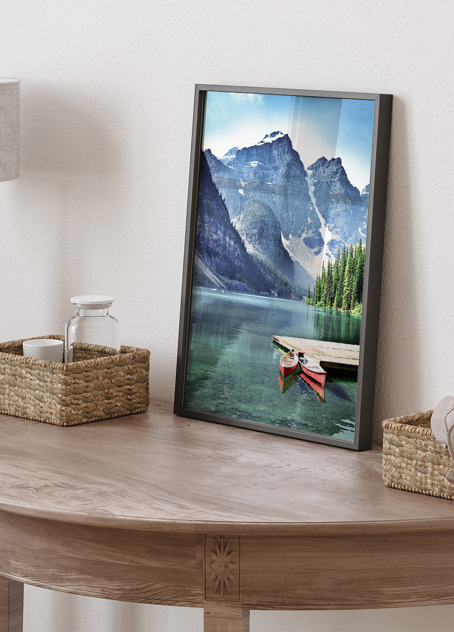 Canoes in the Lake Poster - Posterbox.no