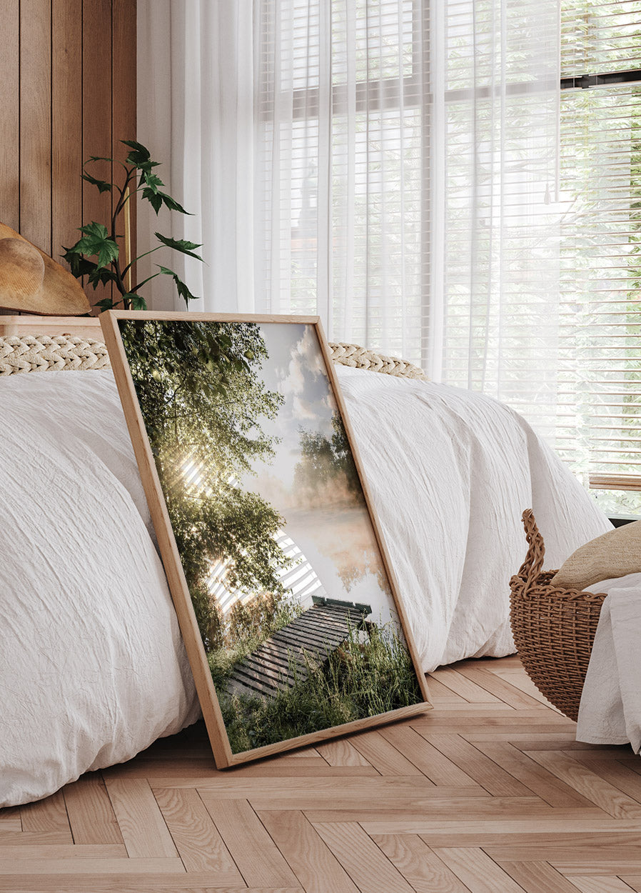 Foggy Summer Lake Poster - Posterbox.no