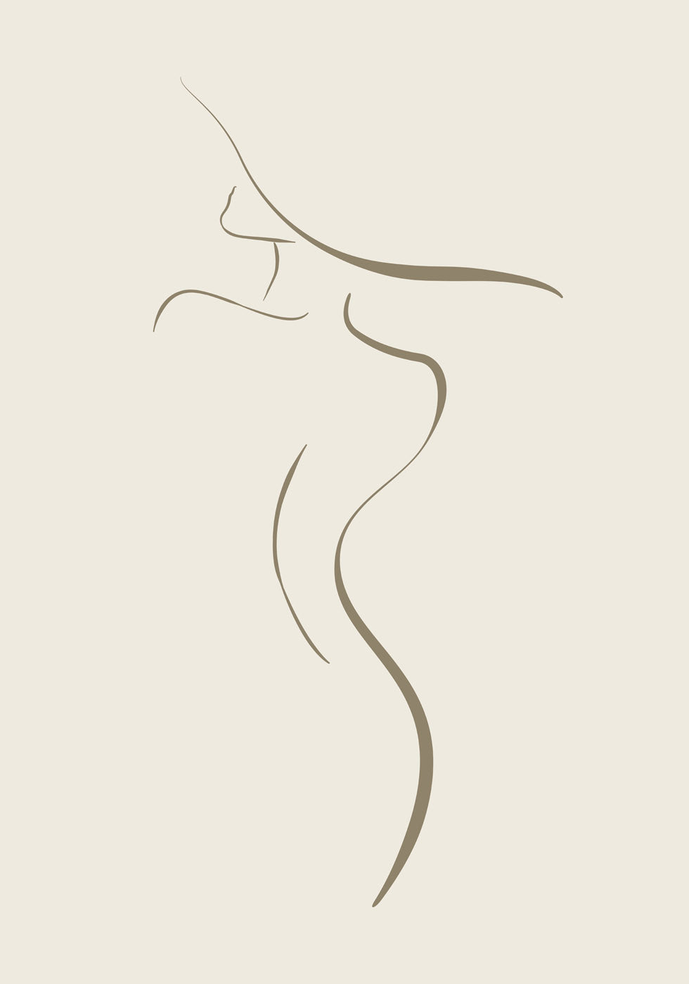 Woman Line Drawing Poster - Posterbox.no