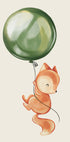 Fox Holding Balloon Nursery Poster - Posterbox.no