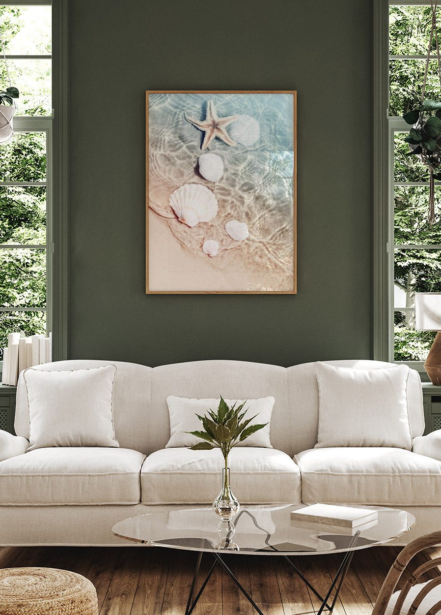 Starfish and Seashell Poster - Posterbox.no