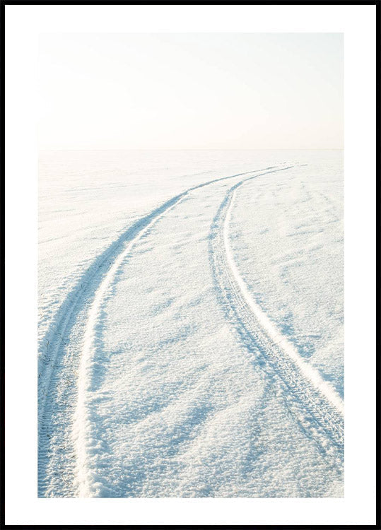 Desert Snow Tracks Poster - Posterbox.no