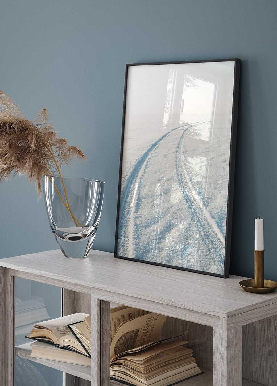 Desert Snow Tracks Poster - Posterbox.no