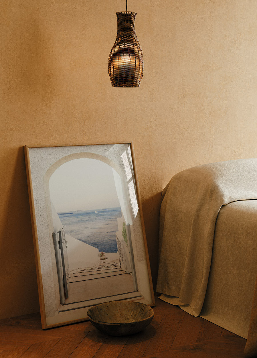Santorini Greece Staircase Poster - Posterbox.no