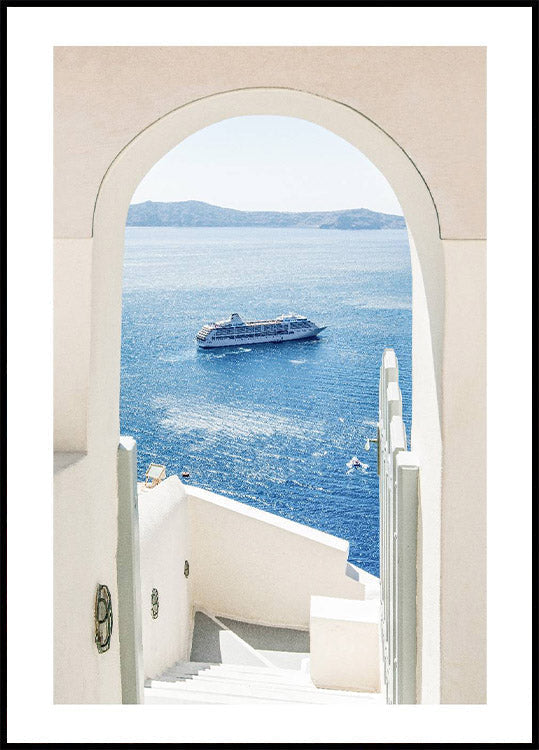 Greek Island View Summertime Poster - Posterbox.no