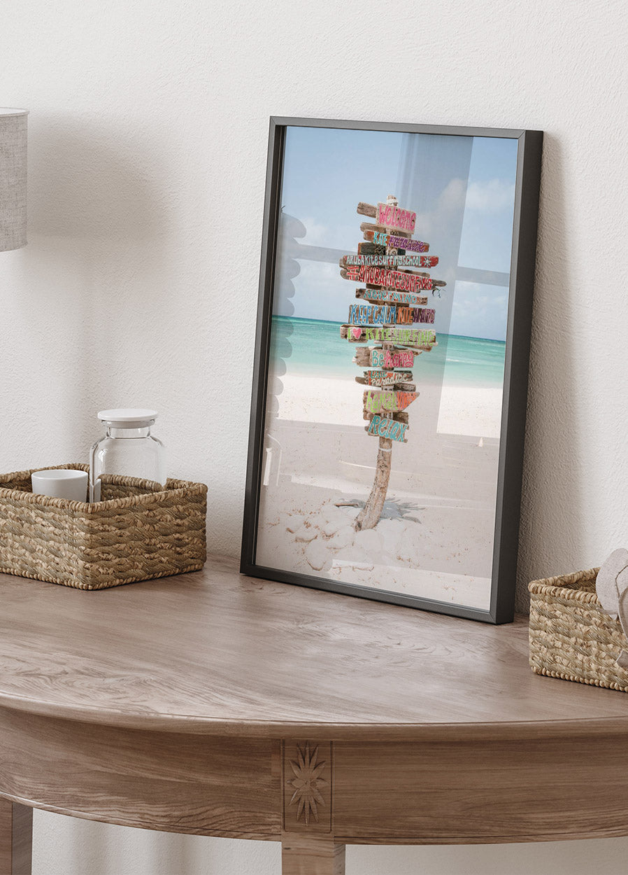 Beach Sign Poster - Posterbox.no