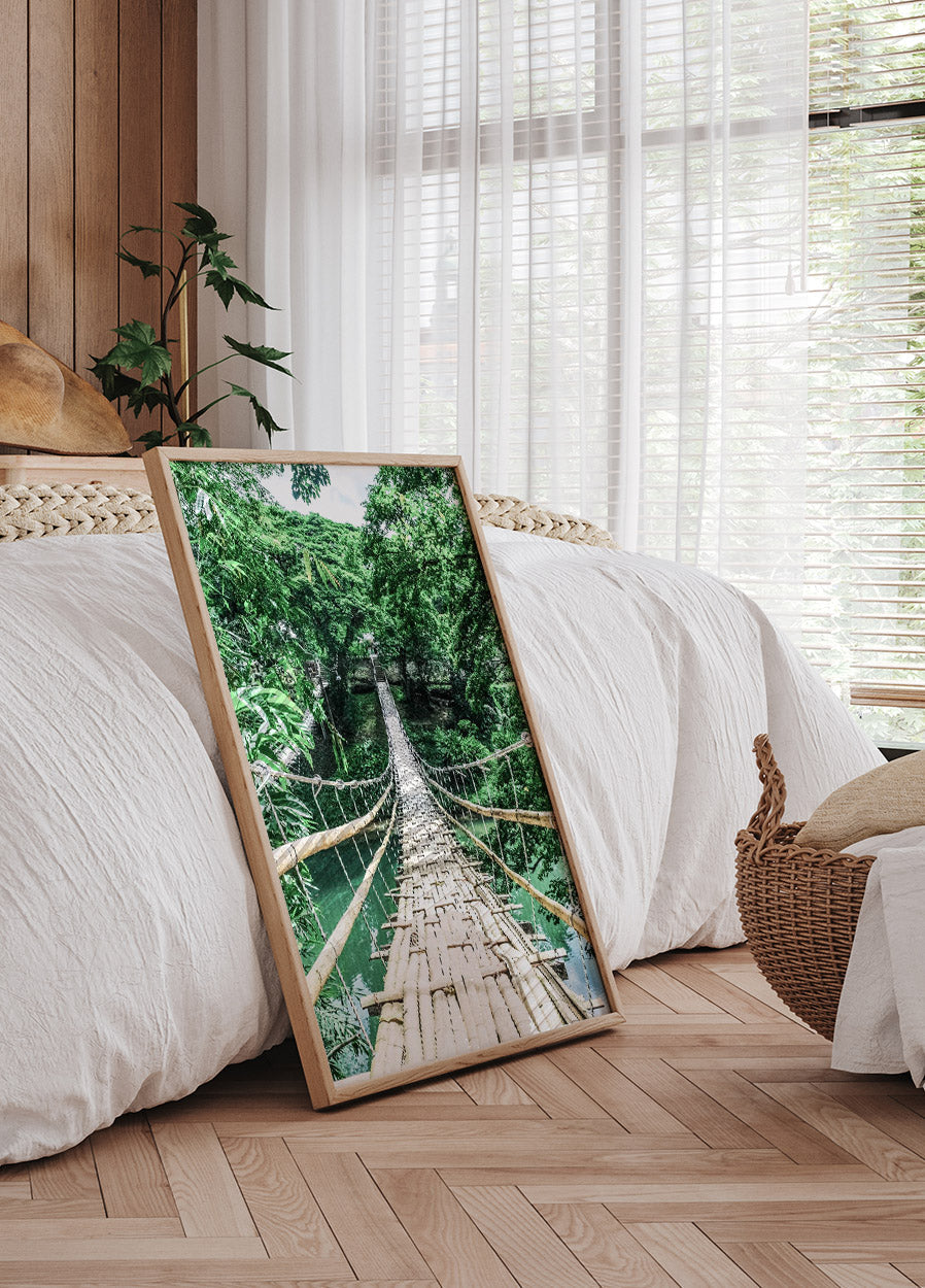 Bamboo Hanging Bridge Poster - Posterbox.no