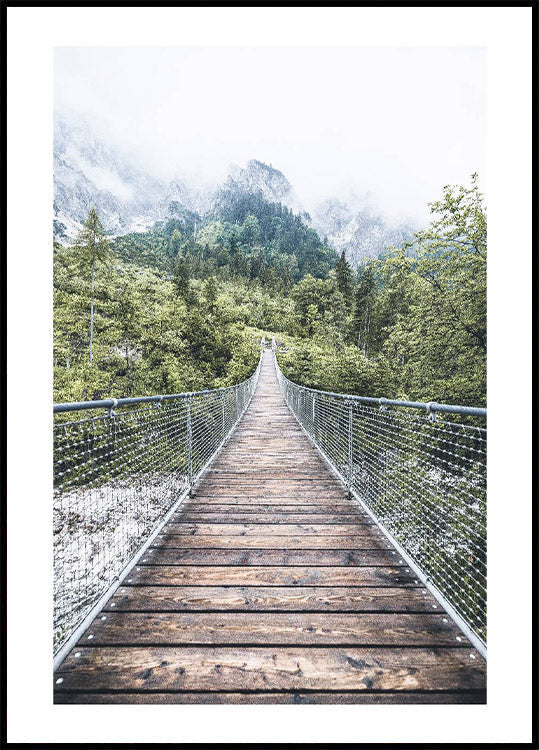 Adventure on the Hanging Bridge Poster - Posterbox.no