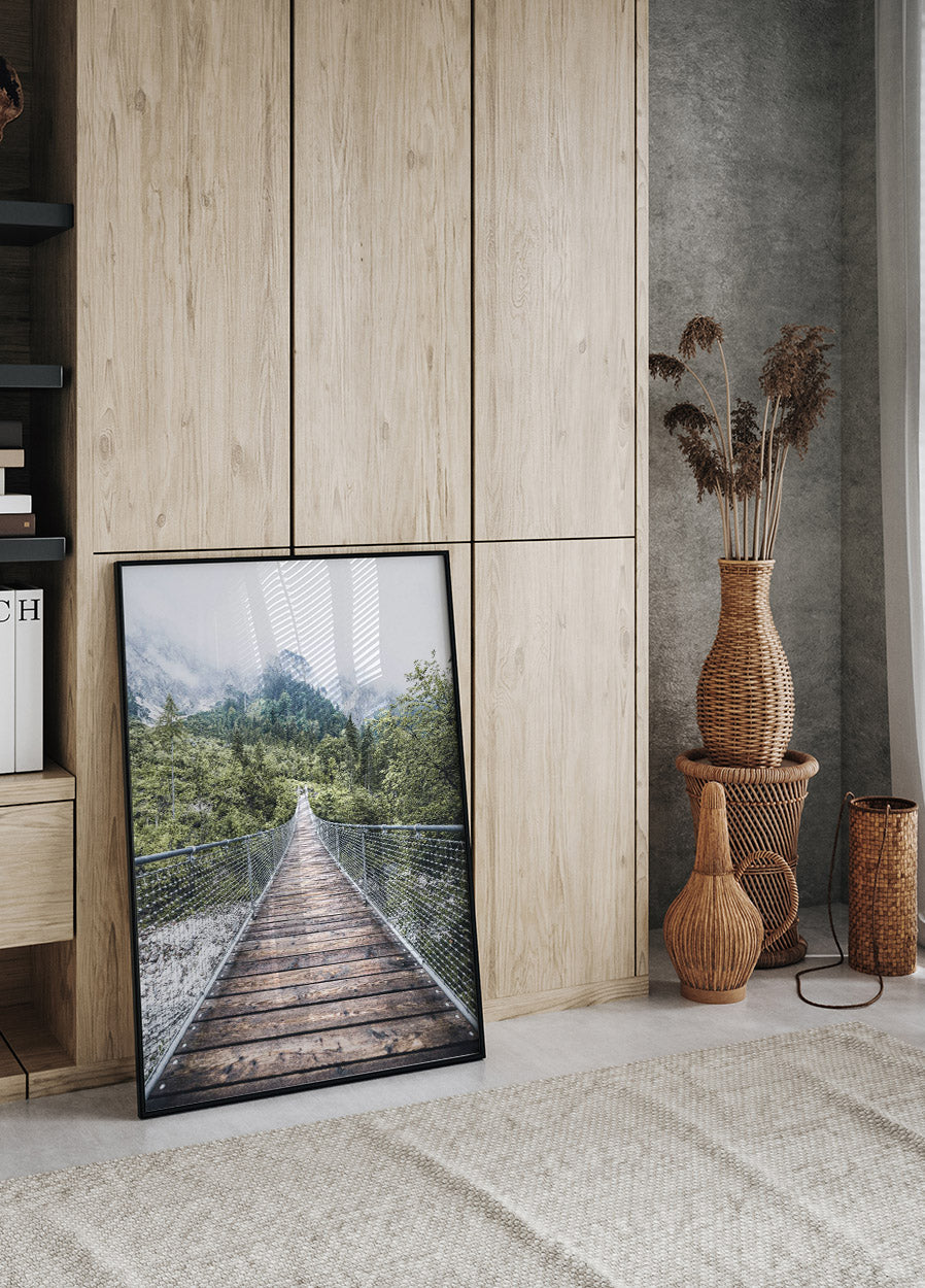 Adventure on the Hanging Bridge Poster - Posterbox.no