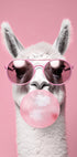 Llama With Bubble Gum Poster - Posterbox.no