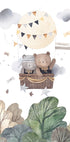 Bear Friends In Hot Air Balloon Nursery Poster - Posterbox.no