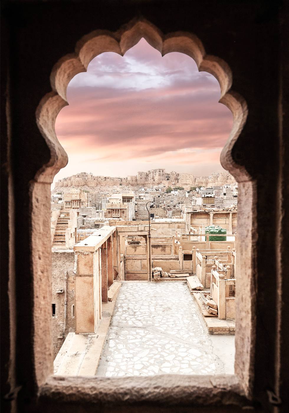 India Jaisalmer City & Fort At Sunset Poster - Posterbox.no