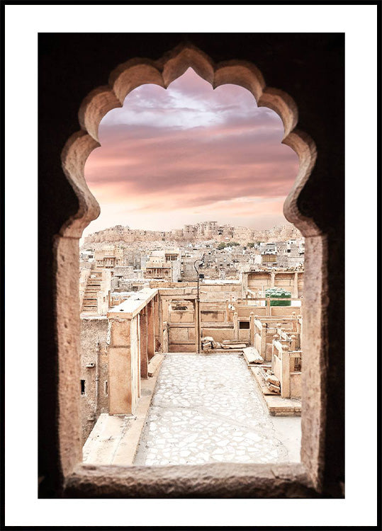 India Jaisalmer City & Fort At Sunset Poster - Posterbox.no