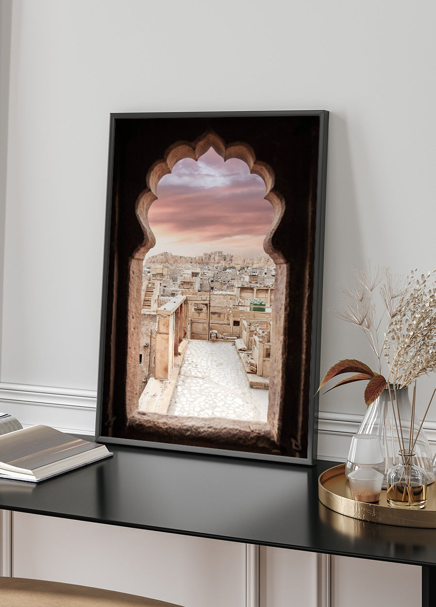 India Jaisalmer City & Fort At Sunset Poster - Posterbox.no