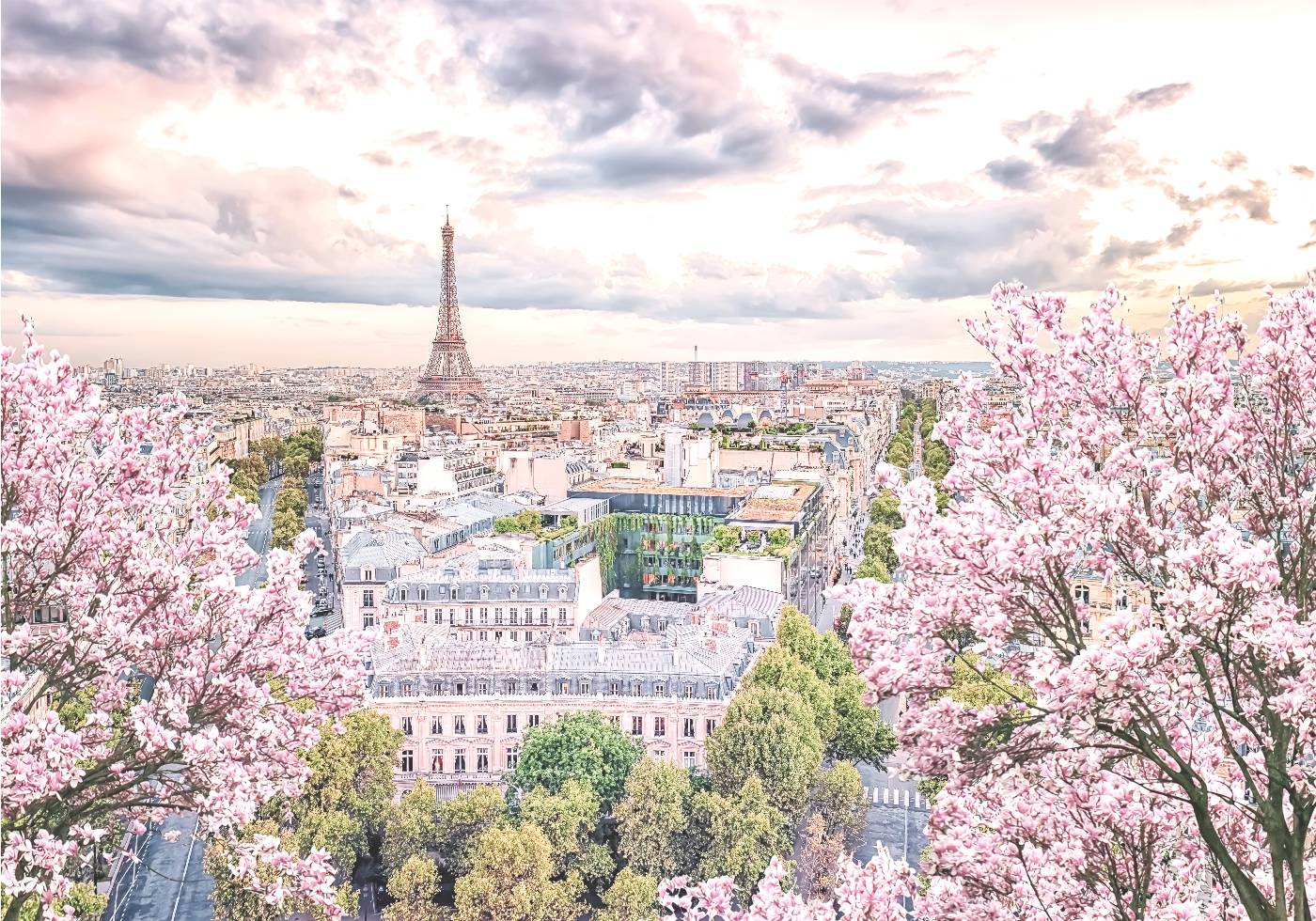 Paris City in the Springtime Poster - Posterbox.no