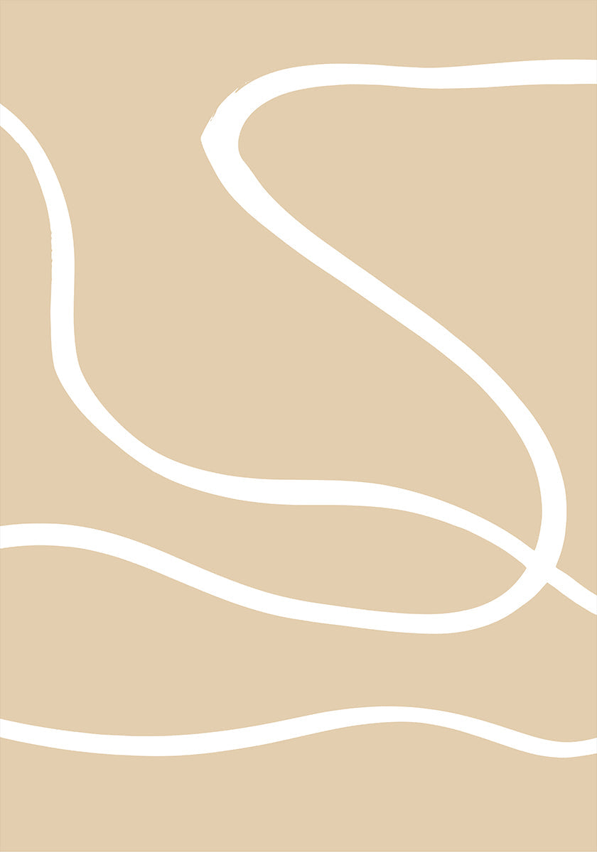 Beige Lines 01 Poster