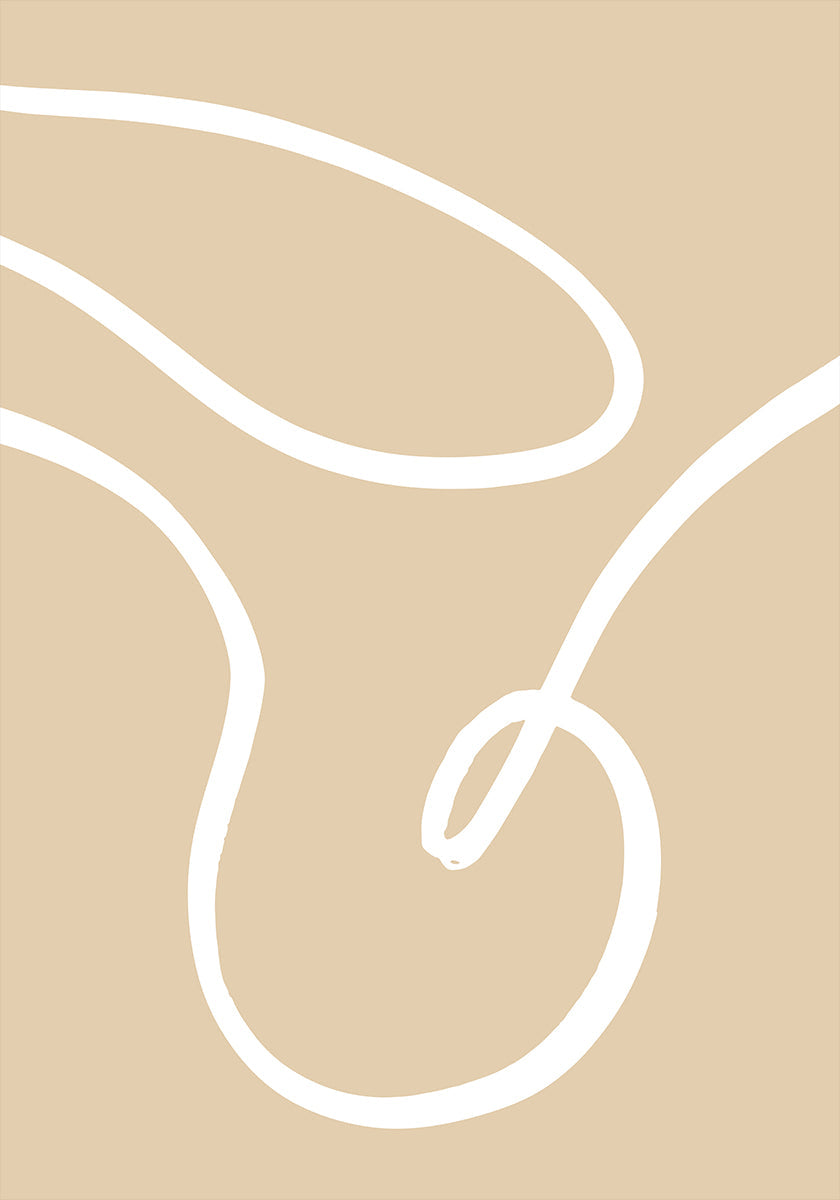 Beige Lines 02 Poster