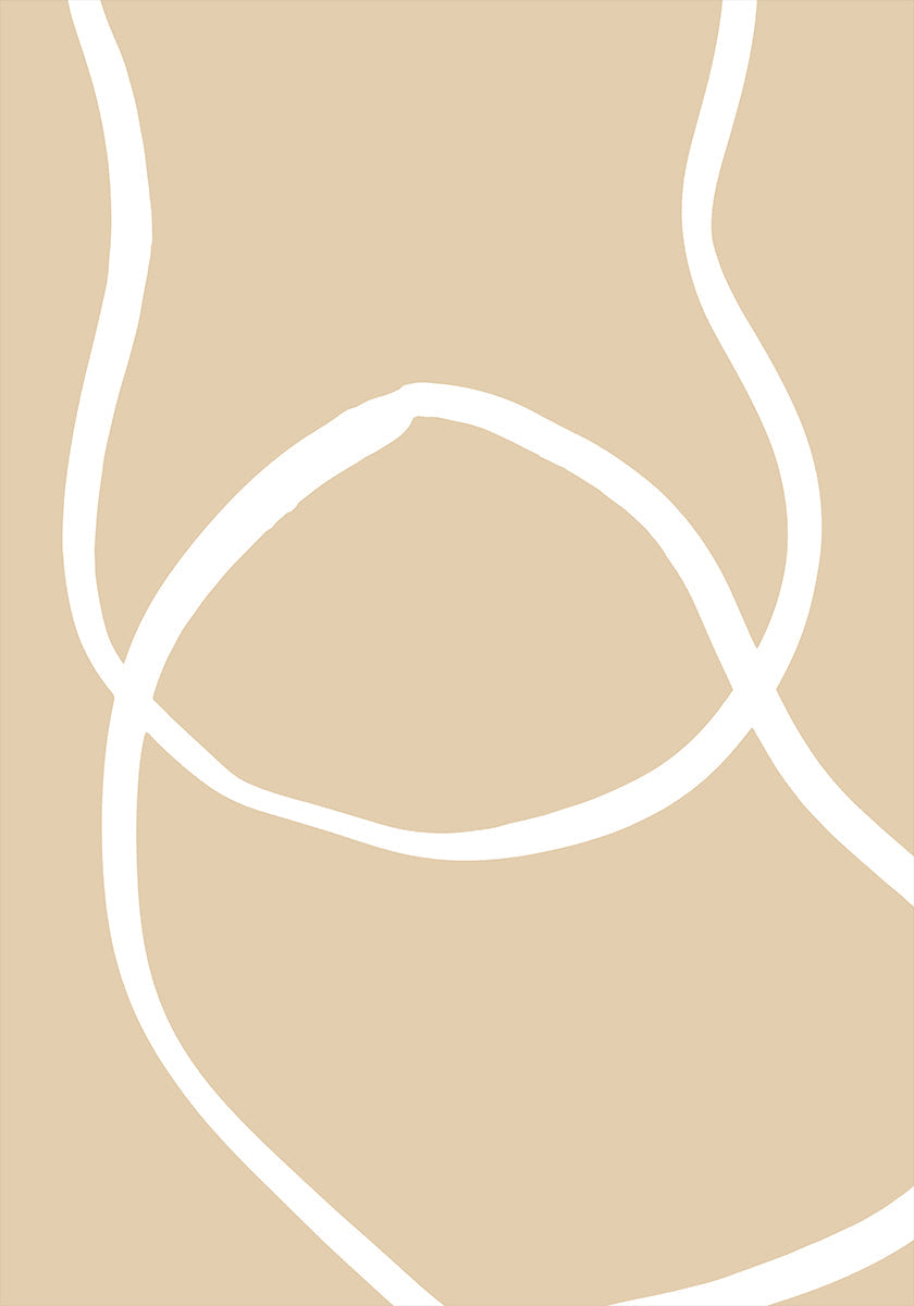 Beige Lines 04 Poster