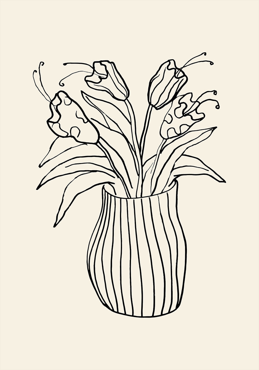Vase Sketch Poster