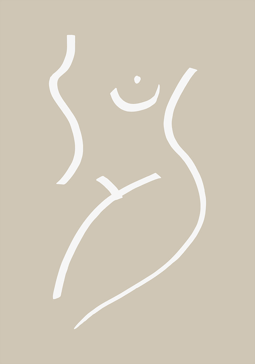 Body Sketch Sand Poster
