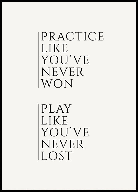 Practice and Play Poster - Posterbox.no