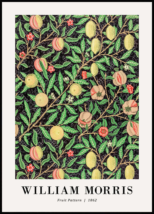 William Morris Fruit Pattern 1862 Poster - Posterbox.no