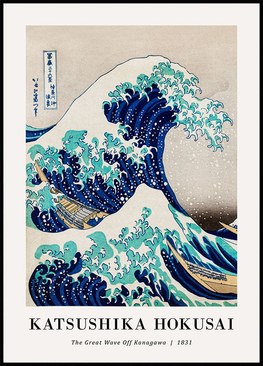 The Great Wave Off Kanagawa by Katsushika Hokusai Poster - Posterbox.no