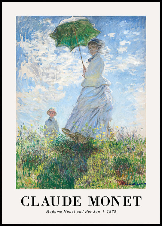 Madame Monet and Her Son 1875 Poster by Claude Monet - Posterbox.no