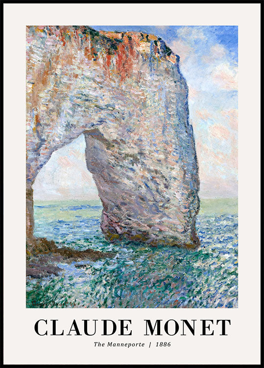 The Manneporte 1886 Poster by Claude Monet - Posterbox.no