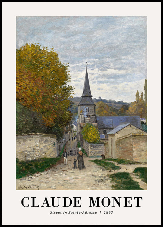 Street in Sainte-Adresse 1867 Poster by Claude Monet - Posterbox.no