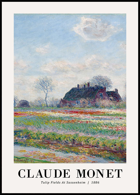 Tulip Fields at Sassenheim 1886 Poster by Claude Monet - Posterbox.no