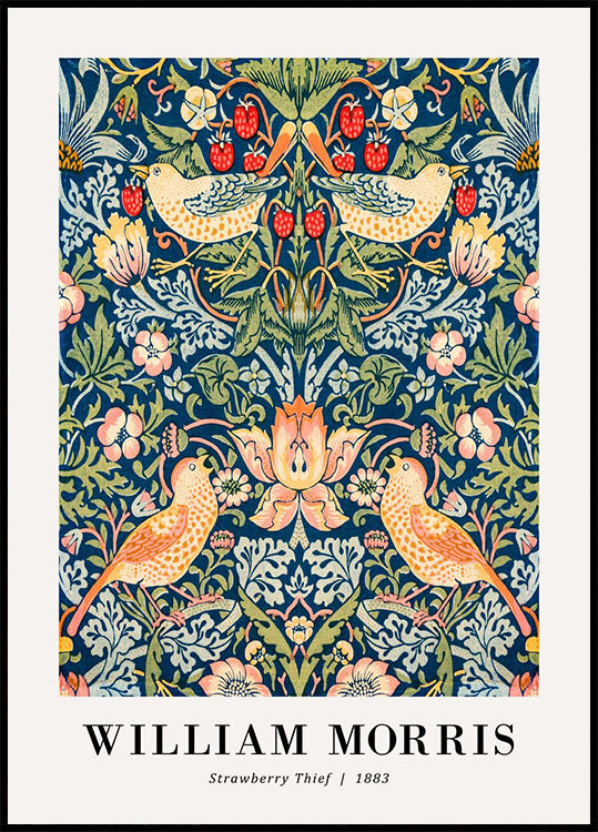 William Morris Strawberry Thief 1883 Poster - Posterbox.no
