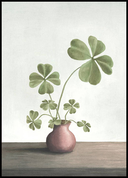 Four Leaf Clovers Luck Poster - Posterbox.no