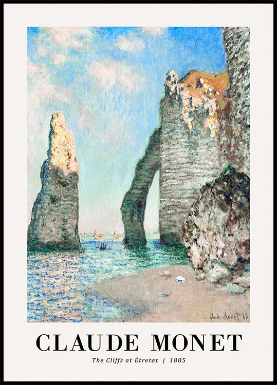 The Cliffs at Etretat 1885 Poster by Claude Monet - Posterbox.no