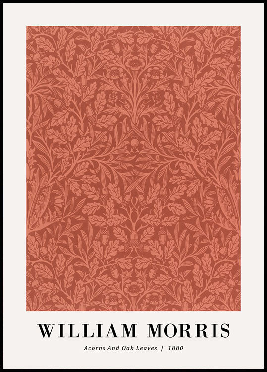 William Morris Acorns and Oak Leaves 1880 Poster - Posterbox.no