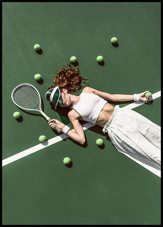 On the Tennis Court Poster - Posterbox.no