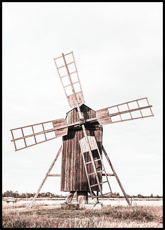 Old Wooden Windmill Poster - Posterbox.no