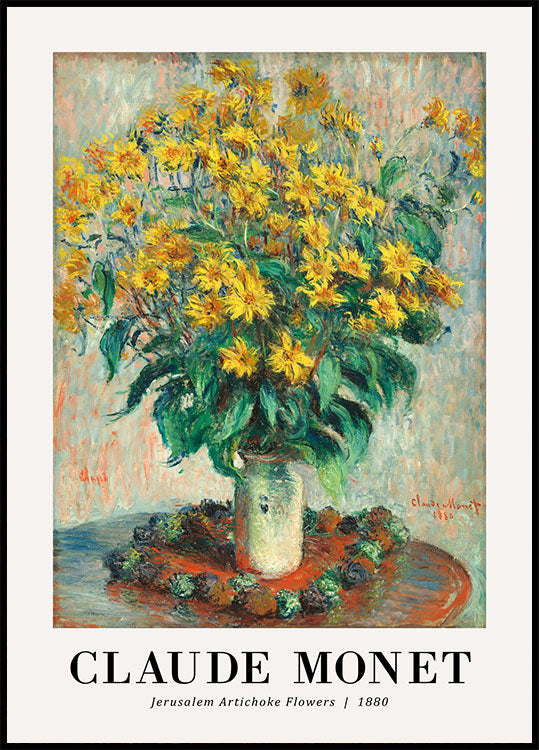 Jerusalem Artichoke Flowers 1880 Poster by Claude Monet - Posterbox.no