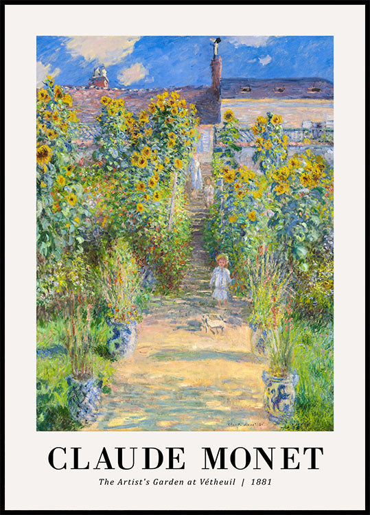 The Artist's Garden 1881 Poster by Claude Monet - Posterbox.no