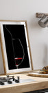 Red Wine and Bottle Poster - Posterbox.no